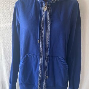 Christine Alexander Blue Hoodie with Silver Accents Sweat Set